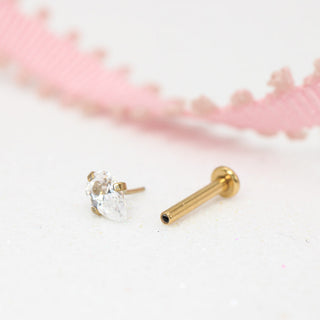 Piercing Gold Drop Titanio 1ra Perforación