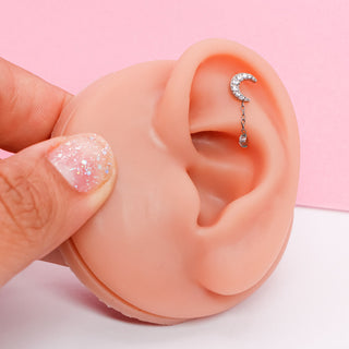 Piercing Luna Estelar Colgante Titanio