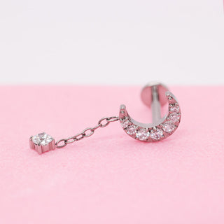 Piercing Luna Estelar Colgante Titanio