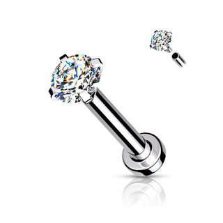 Piercing Mini Zirconia Silver