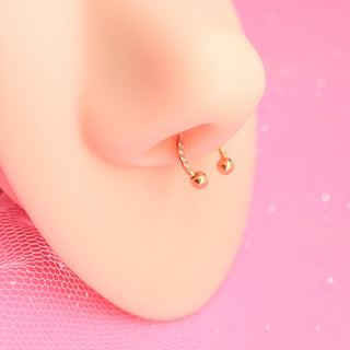 Piercing Septum Herradura Diamond Titanio