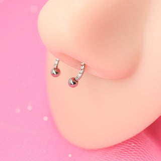 Piercing Septum Herradura Diamond Titanio