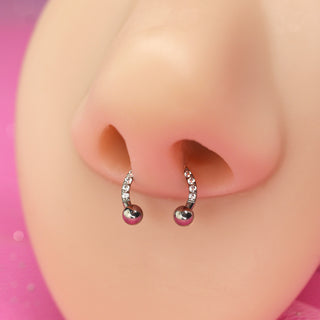 Piercing Septum Herradura Diamond Titanio