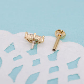 Piercing Zirconia Alba Plata925