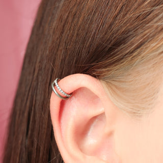 Piercing Aro Glam Zirconias Titanio
