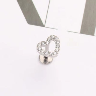 Piercing 1era Perforación Crystal Heart Titanio
