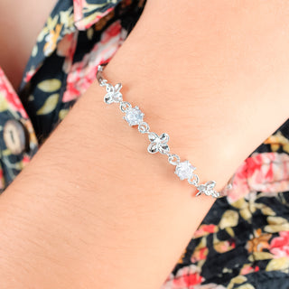 Pulsera Flores con Zirconias