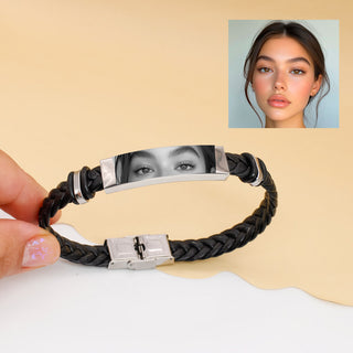 Pulsera Trenzada Personalizada Plata para Hombre