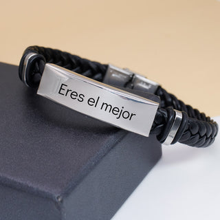 Pulsera Trenzada Personalizada Plata para Hombre