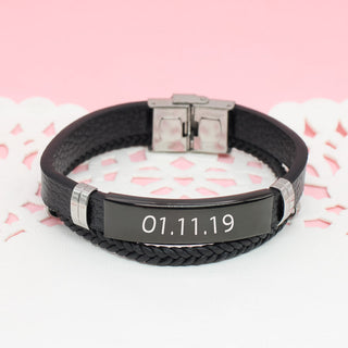 Pulsera Nexus Negra Personalizada para Hombre