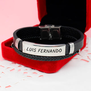 Pulsera Nexus Plateada  Personalizada para Hombre