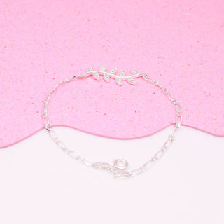 Pulsera Ajustable Hojitas Plata 925