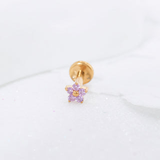Piercing Mini Florecita Titanio