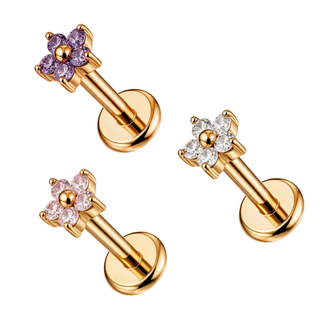 Piercing Mini Florecita Titanio