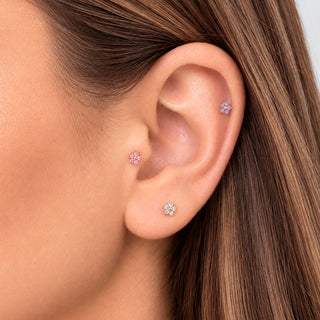 Piercing Mini Florecita Titanio