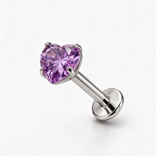 Piercing Purple Heart 1era Perforación Titanio