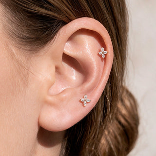 Piercing Crystal Bloom Titanio