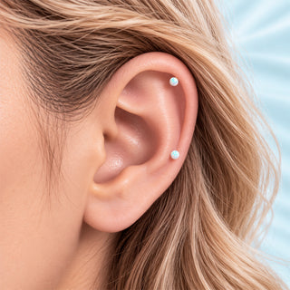 Piercing Opal Glow 1era Perforación Titanio