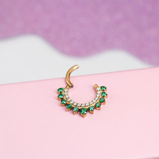 Piercing Green Aura Titanio