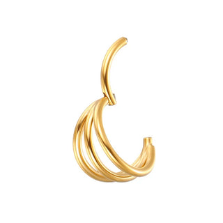 Piercing Aro Clicker Triple Liso Titanio