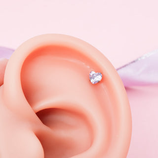 Piercing Purple Heart 1era Perforación Titanio