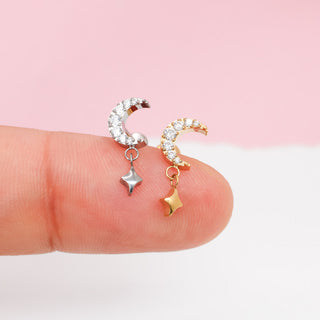 Piercing Luna Brillante Titanio