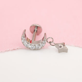 Piercing Luna Brillante Titanio
