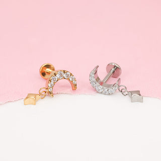 Piercing Luna Brillante Titanio