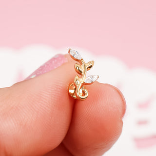 Piercing Ramita Golden Titanio