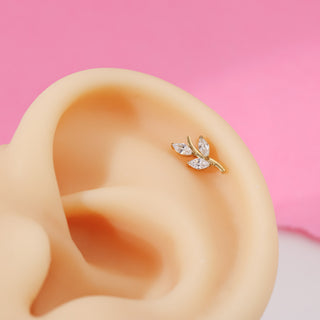 Piercing Botánica Dorada Titanio