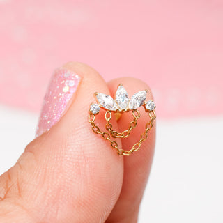 Piercing Crown Gold Titanio