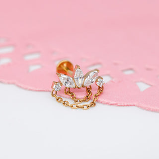 Piercing Crown Gold Titanio