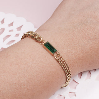 Pulsera Asimétrica Verde
