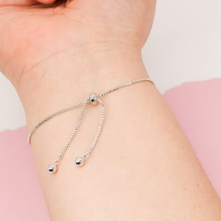 Pulsera Ajustable Luna Blanca con Zirconias