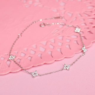 Pulsera Flor Crystal Plata 925