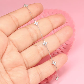 Pulsera Flor Crystal Plata 925