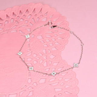 Pulsera Flor Crystal Plata 925