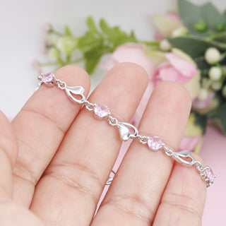 Pulsera Corazones y Zirconias