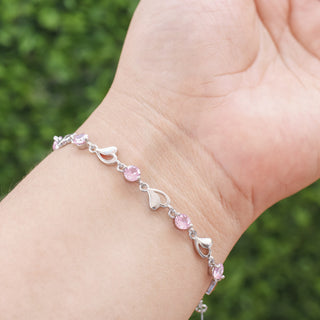 Pulsera Corazones y Zirconias