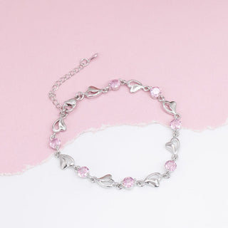 Pulsera Corazones y Zirconias