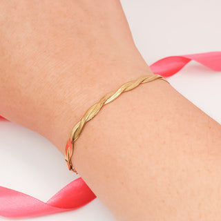 Pulsera Entrelazada Dorada Chic
