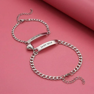 Pulseras de Pareja Together con Imán Personalizada