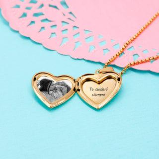 Relicario Corazón Nácar Personalizado
