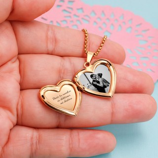 Relicario Corazón Nácar Personalizado