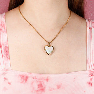 Relicario Corazón Nácar Personalizado