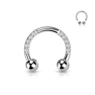 Piercing Septum Herradura Diamond Titanio