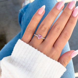 Anillo Promesa Heart Pink Plata 925