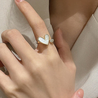 Anillo Corazón Blanco