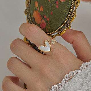 Anillo Corazón Blanco