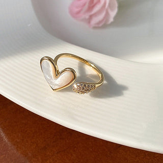 Anillo Corazón Blanco